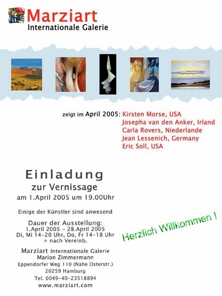 Marziart Gallery, Hamburg Exhibition of Eric Soll paintings